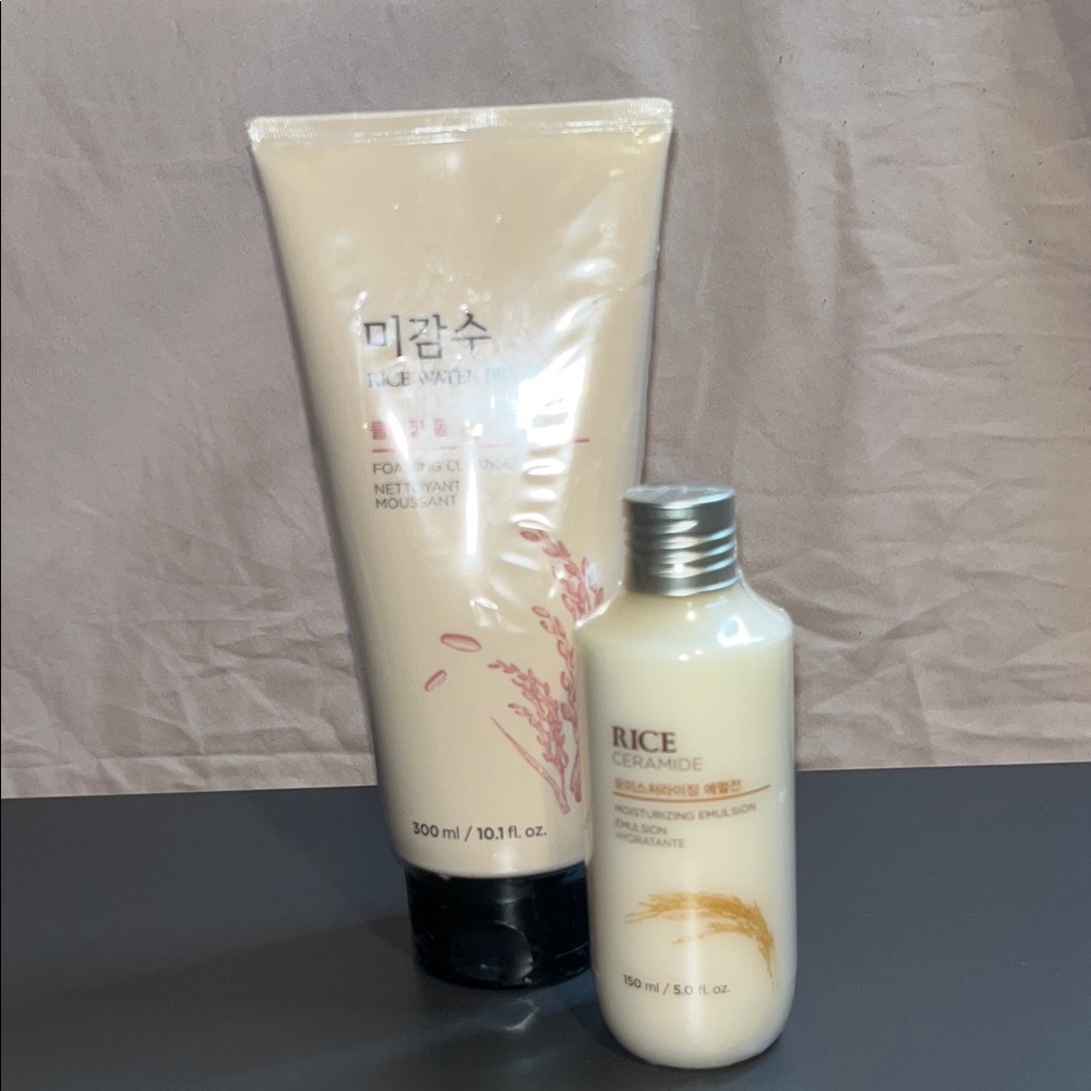 THE FACE SHOP Rice Water Ceramide Skincare Cleanser & Emulsion Set